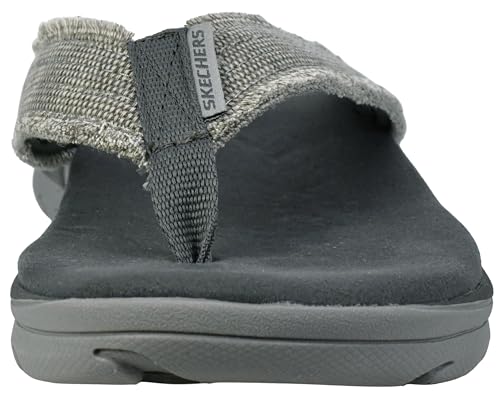 Skechers Skechers Men's Relaxed Fit Supreme Bosnia Sandal, Light Gray, 8 M US