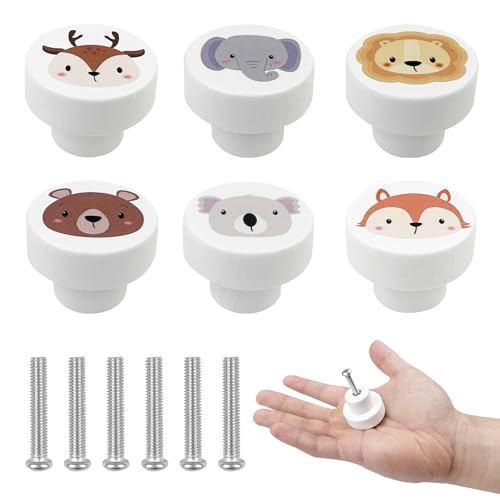 Maxentico Poignée Meuble(6Pcs), Bouton Tiroir Cuisine Bois de Forme Mignonne pour Placards, Poignee Poignet Commode Tirettes Bebe, Porte D'Armoire Boutonsde Meubles et Poignées pour Mobilier Bébé