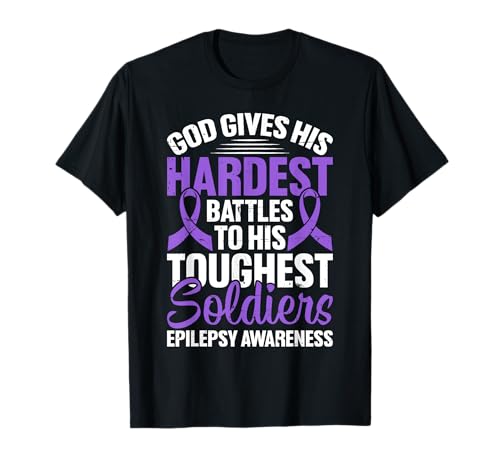 Lucha contra el guerrero de la epilepsia Me pongo morado para concienciar sobre la epilepsia Camiseta