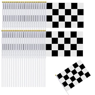 50 Piezas Banderas de Carrera a Cuadros con Palos Plásticos Mini Bandera de Carreras de Mano Blanco y Negro para Eventos Deportivos Fiesta Temática Decoración 14 * 21cm | Ya disponible en tu tienda friki favorita! En mundofriki.es! 50 Piezas Banderas de Carrera a Cuadros con Palos Plásticos Mini Bandera de Carreras de Mano Blanco y Negro para Eventos Deportivos Fiesta Temática Decoración 14 * 21cm | Ya disponible en tu tienda friki favorita! En mundofriki.es!