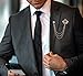 Rhinestone Crown Long Chain Brooch.Gold Silver Tassel Brooch Pins,Retro Crystal Suit Pins Collar Coat Pin for Men's Accessories Pin Husband Gifts (Gold)