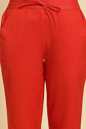 Image of W for Woman Women's High Rise W Cotton Blend Slim Pants | Cotton Blend Slim Pants | Trousers