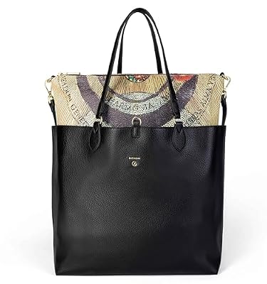 Gattinoni Borsa A Spalla Reversibile Small Classic Planetarium Planetarium Rev BIGP58171WVW Nero