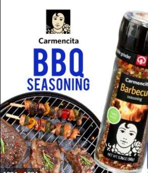 Carmencita Condimento para molinillo de barbacoa de 50 g. La suavidad de la pimienta rosa y la frescura del ajo añadirán un toque americano a todas tus recetas de barbacoa.