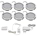 Produktbild SEBSON LED Schrankleuchte 6er Set, berührungslos dimmbar, IR Sensor, warmweiß 3000K, 6x 2W, 6x 130lm, Unterbauleuchten rund, ultra flach 8mm, Alu