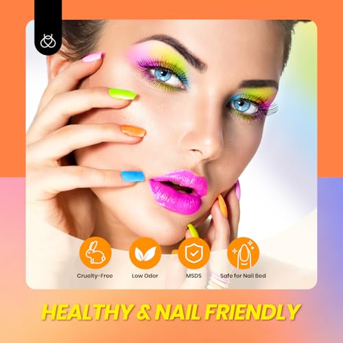 Image of Beetles Jelly Gel Nail Polish Set, 6 Colors Neon Gel Polish Kit