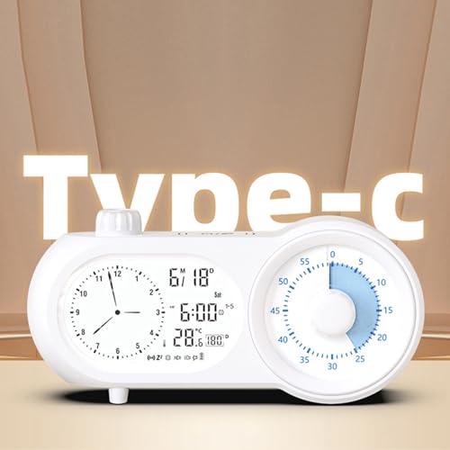 Reloj digital LCD con fecha semana y termómetro digital con alarma de repetición mecánica 5