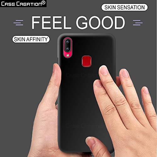Image of Case Creation Luxurious OG Series for VivoY91 Case Cover,Anti-Dirty Slim Case Frosted Matte Cute Candy TPU Raised Bezel (Splash of Color) Back Cover for Vivo Y91 -Black