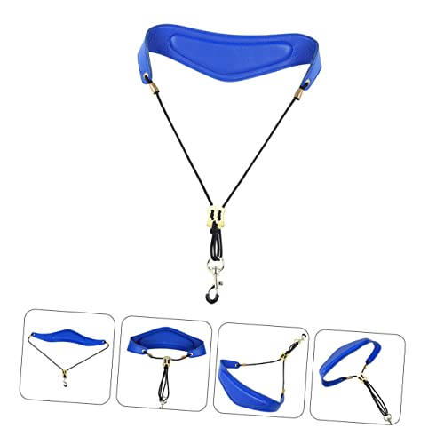 SHOWERORO Adjustable Saxophone Neck Strap Cotton Padded Leather Belt with Metal Hook Universal Sax Harness for Alto and Soprano Instruments