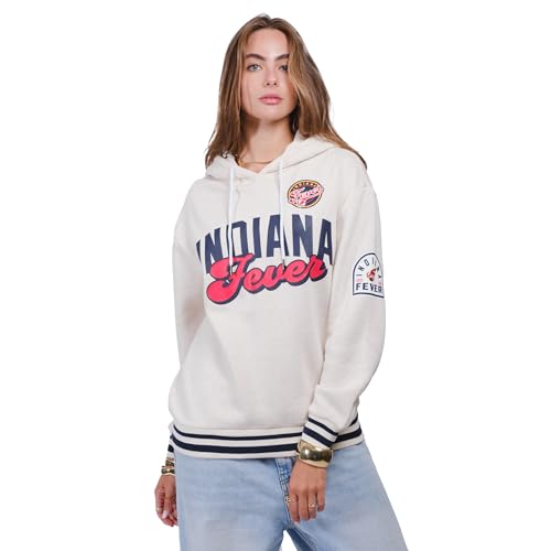 Ultra Game Unisex WNBA Official Super Soft Kaleido Hoodie Sweatshirt Indiana Fever Oatmeal Heather Medium