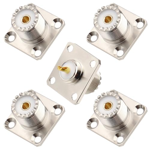 MOOKEERF Conector UHF SO239 Hembra 5 piezas miniatura 1