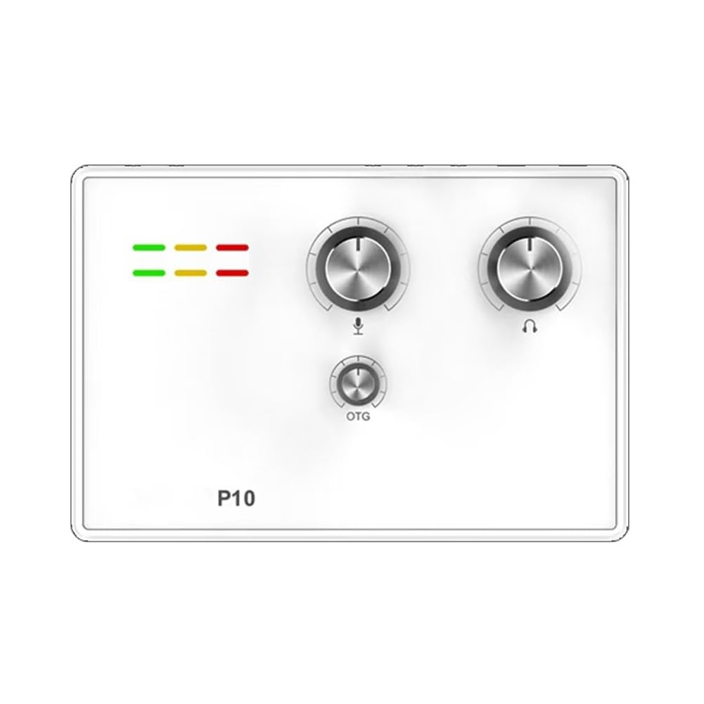 Tarjeta de Sonido Externa P10, Equipo de Grabación en Directo, Teléfono Móvil, USB, Portátil, Ordenador de Sobremesa, Presentador de Canto
