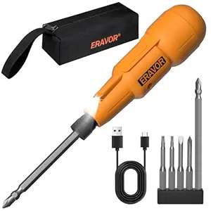Cordless Screwdriver, Includes 5pcs Bit, 1pc Bit Holder, USB Charging Cable