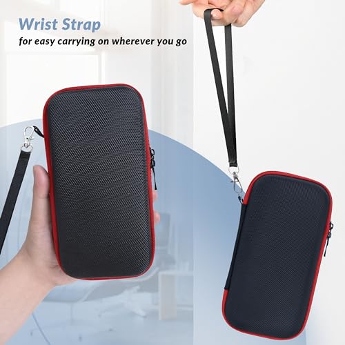 Image of Wolfteeth Storage Case Smell Stash Proof Case Fit King Size Tubes, Battery Pen Holder, Vapor Carrying Pouch, Hard EVA Travel Carrying Bag (Empty Only) Red