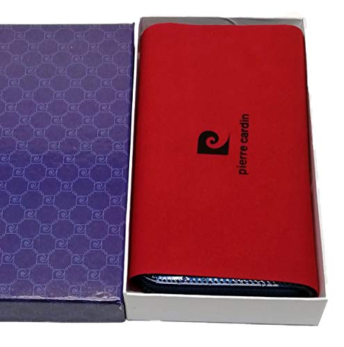 PIERRE CARDIN Damen Geldbörse Groß, Jenuos Geldbeutel Gross Lang Portmonee Portemonnaie Elegant Handtasche Geldbörsen Leder Geldtasche Viele Karten mit Reißverschluss-Tasche für Frauen (BLAU) - Image 7