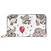 Produktbild JHGFG Mode Handtasche Reißverschluss Brieftasche Niedliches Elefanten Set Digitale Elemente Design Telefon Kupplung Geldbörse Abendkupplung Blockieren Leder Brieftasche Multi Card Organi
