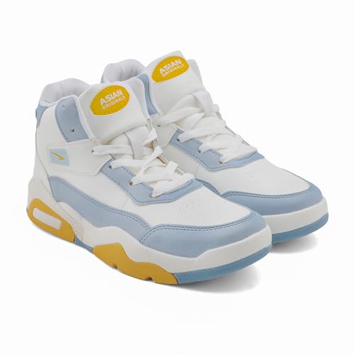 Image of ASIAN Basket-14 Men's Sporty Mid-Top Sneakers with Memory Foam Cushioning | Durable Grip Sole and Athletic Design for Basketball and Casual Wear