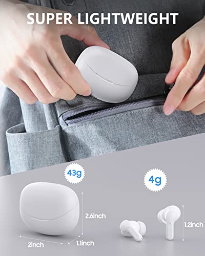 Eumspo Wireless Earbuds Bluetooth V5.1 Earbuds 35H Playtime Stereo Sound In-Ear Bluetooth Headphones Waterproof Touch Control Wireless Headphones With Led Charging Case For Sports Running Workout #TOP7