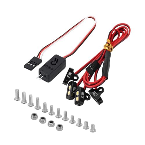 INJORA 4LED Rock Lights Kit with Controller for SCX10 TRX4 1/10 RC Crawler Upgrade(4LED...