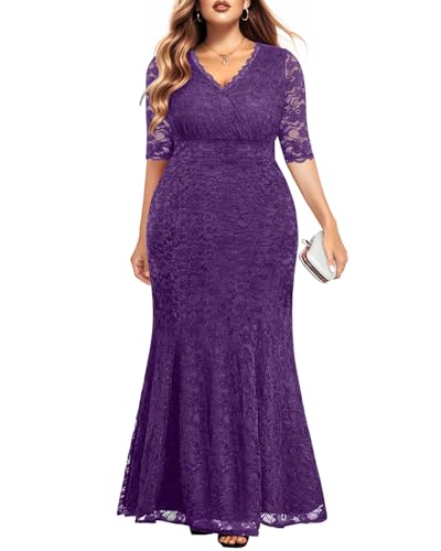 Image of Pinup Fashion Plus Size Formal Evening Dress Wedding Guest Bridal Gowns