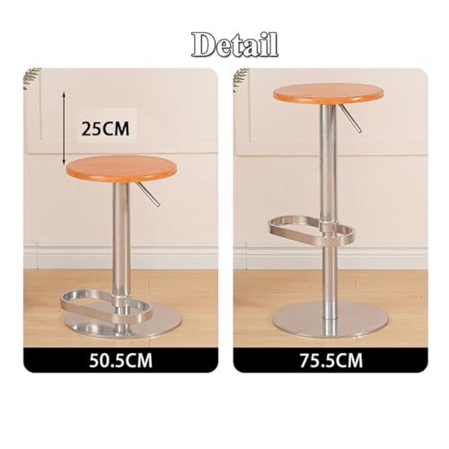 Tabouret de bar pivotant réglable 50-75 cm pour comptoir et pub - 5