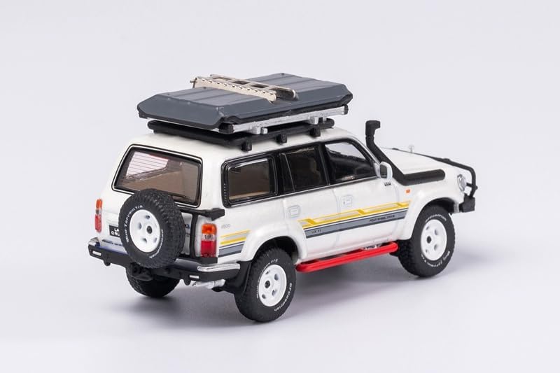 Miniatura 4 de FloZ Para KengFai para Toyota para Land Cruiser para LC80 Off-Road Vehicle Pearl White Off Road Edition 164 Camión Modelo preconstruido