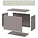 WTFGO 45 Gallon Outdoor Storage Deck Box Waterproof,Garden Tool,Backyard Cushion,Poolside Storage,Small Delivery Boxes for Outside,UV-Resistant & All-Weather,Striped Gray