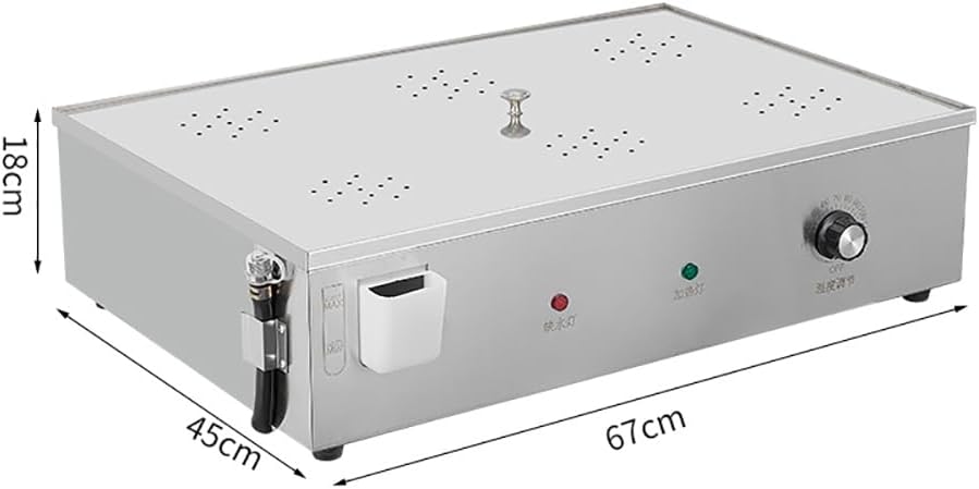 High Power Electric Steamer Bun Machine, 4000W Stainless Steel, Adjustable 30-110℃ Temperature, Water Filling Port, Dry Boiling Alarm, Ideal for Restaurants & Breakfast Shops