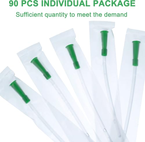 Image of Nuanchu PVC Replacement Tubings Supplies Tubes Kit Clear Replacements Hose with Flexible Rounded End for Smooth Insert(12 FR,120 Pieces)