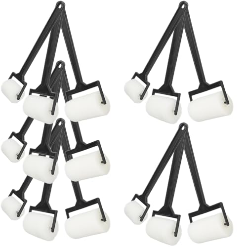 NULYLU 15 Piezas Pinceles Rodillos de Esponja Portátiles para Pintar Reutilizables y Fáciles de Limpiar