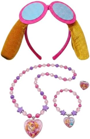 LUV HER Licensed PAW Patrol Headbands for Girls โ 4pc Dress-Up Jewelry Set in Giftable Box โ Headband, Necklace, Bracelet, Ring Ages 3+
