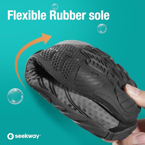 Image of SEEKWAY Mens Womens Water Shoes Quick-Dry Aqua Sock Barefoot Athletic Sports Shoes for Outdoor Beach Swim surf Walking Diving Boating Hiking Pool