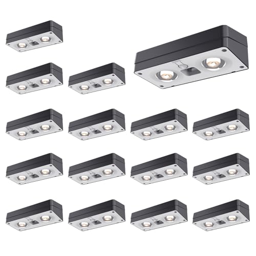 JOFIOS Solar Fence Lights 16 Pack, 50 Lumens Outdoor Solar