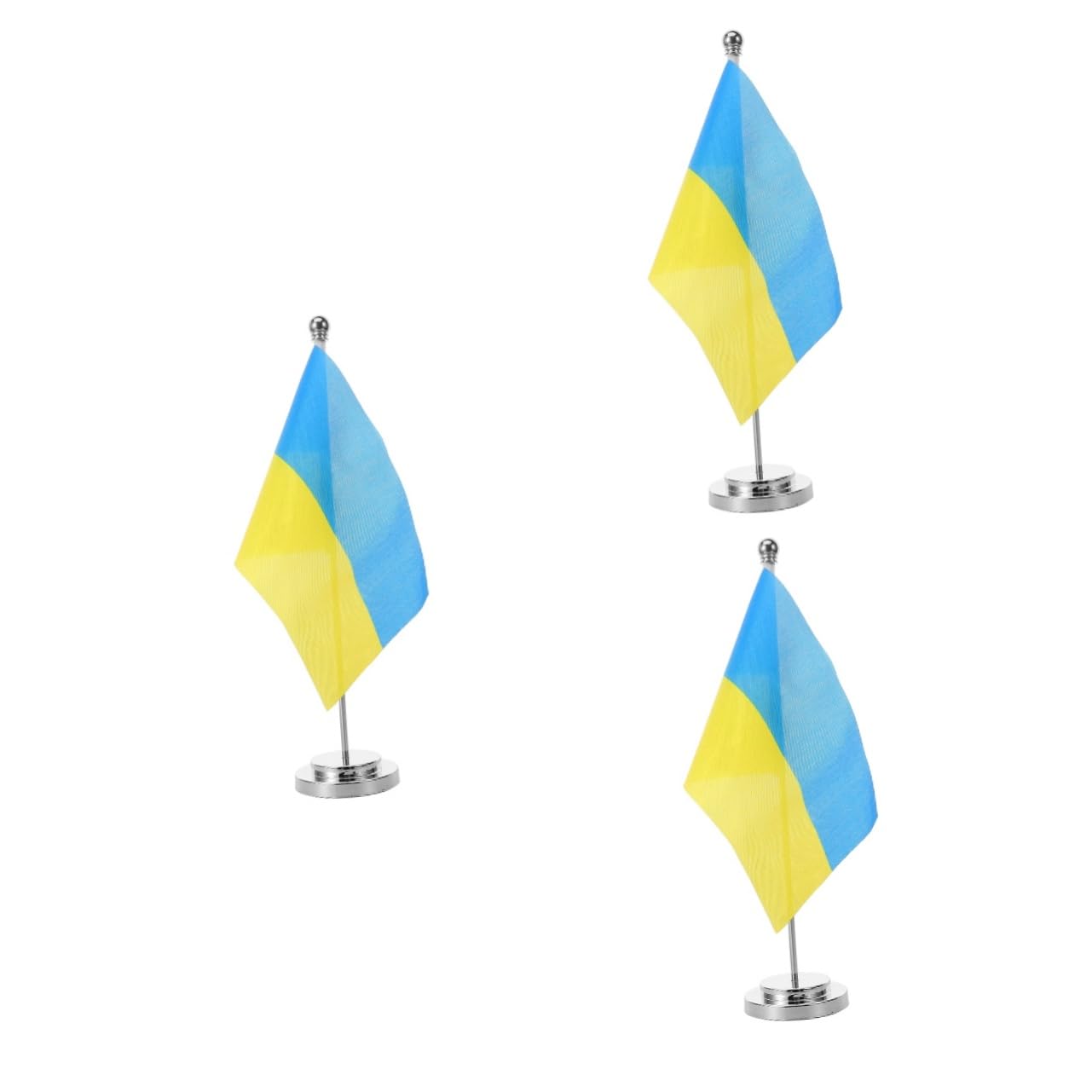 Drapeau Ukrainien de table support métallique pour événement patriotique