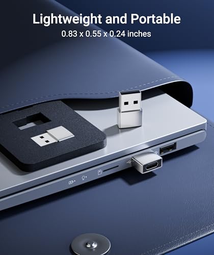 Image of Syntech USB C Female to USB A Male Adapter 3 Pack, Type C Charger Cable Power Adapter Compatible with iPad Air 7, iPhone 17 /16 /15 /14 Pro Max, Apple Watch Series 10 /9 /8, Samsung Galaxy S20 etc, Silver