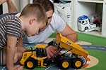 NOKA Remote Control Dump Truck Toys, 1:18 Scale Construction Vehicles | 6 Wheels, 9-Channel RC Engineering Truck with Lights & Sound, Birthday Gifts for Kids Boys Age 6+
