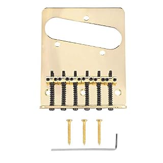 Dilwe Chevalet en métal de Guitare électrique avec clé vis Accessoire pour Guitare Telecaster - Les Beatles, Paul McCartney, John Lennon, RIngo Starr, George Harrison Dilwe Chevalet en métal de Guitare électrique avec clé vis Accessoire pour Guitare Telecaster – Image 4