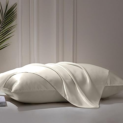 Image of Linenweves Bamboo Sheet Set 4 Pc 100% Organic, Natural, Softest, 400 Thread Count Cooling Like Silk (Twin, Ivory)