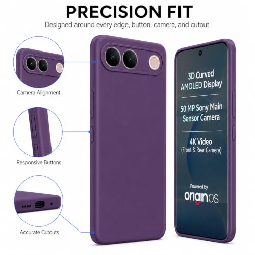 Image of FIRST MART Matte Silicone Back Cover for Vivo S2 - Purple