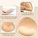 KSang Bra Pads Inserts Breast Enhancer - 4 Pairs Sew in Bra Cups for Sports Swimsuits Bikini Push up Pads Fits A Cup - Black Beige