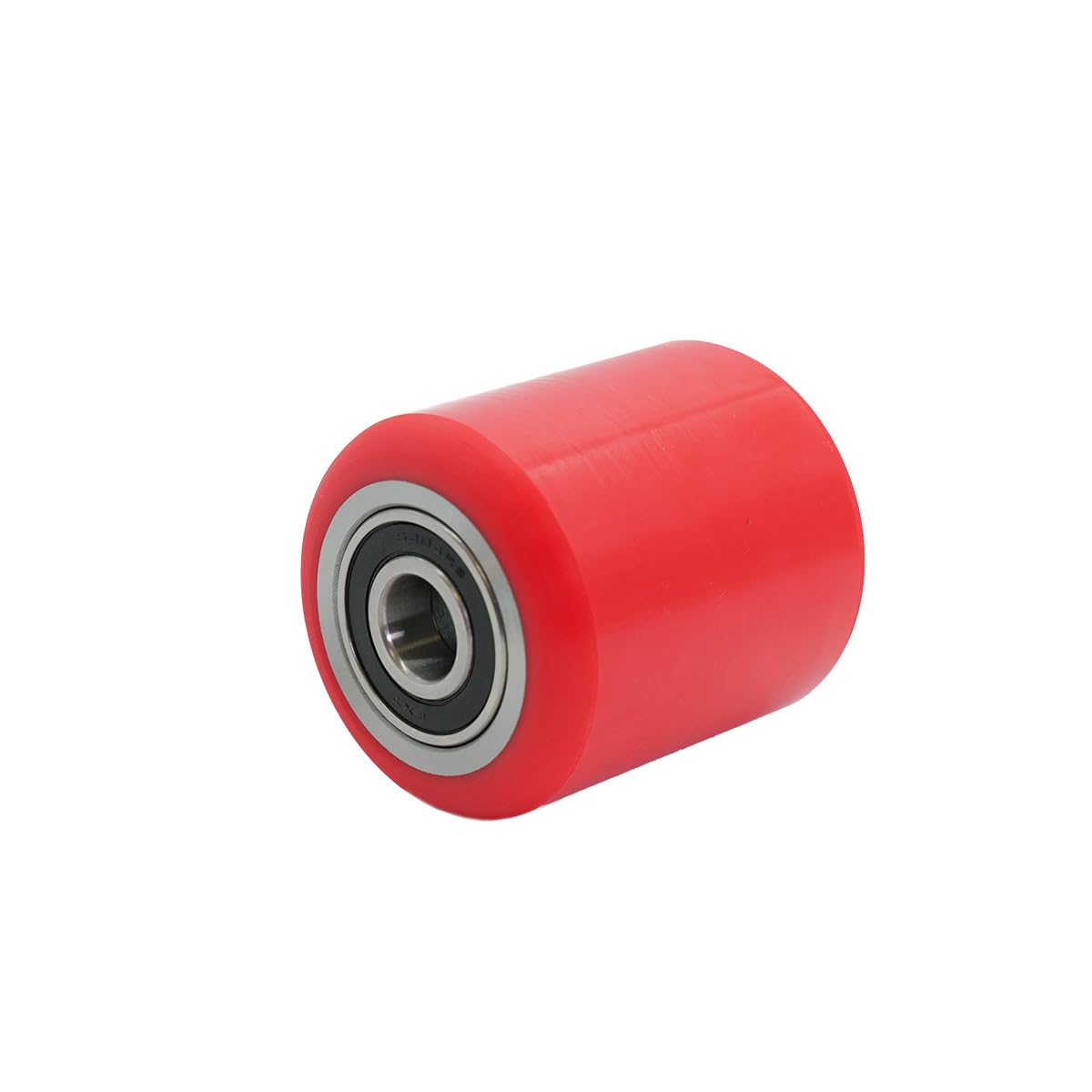 Set di 4 ruote per carrello in poliuretano 80 x 90 mm in rosso – Asse da 20 mm con cuscinetti a sfera | Ruote di ricambio per carrelli elevatori e carrelli a forca | Resistente all'usura e durevole