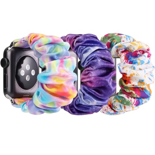 Bracelet chouchou Apple Watch pour enfant : lot de 3 élastiques imprimés jolis