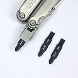 Cosmedge 3Pack Replacement Flat Bit Kit for Leatherman,Double-Ended Flat Screwdriver Bits - #1 & #2 Phillips Head and 3/16 Flat Head Tip for Leatherman Multi-Tool Accessories (S2 Steel)