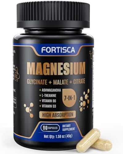 Triple Magnesium Complex 500mg 7 in 1 Magnesium Supplement with G...