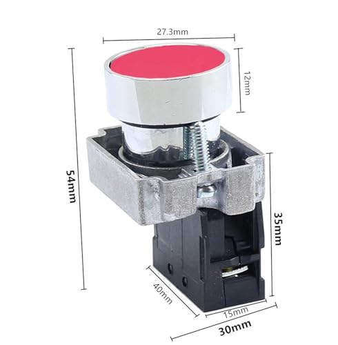 Interrupteur à bouton-poussoir 22mm XB2-BA51 NO jaune 10A pour commande électrique de commande