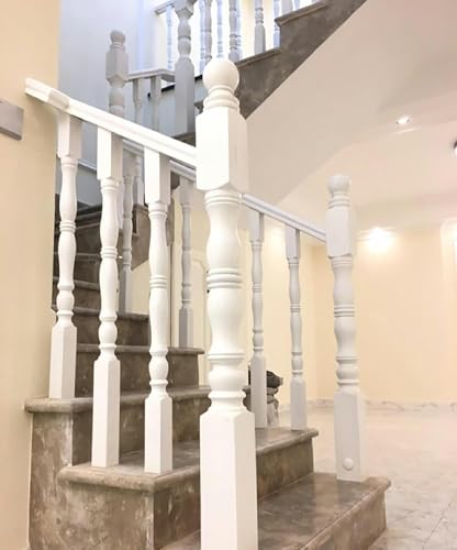 Balaustres de 2 pulgadas en kit de barandilla de escalera de madera maciza 3