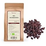 Kamelur 1kg dunkle BIO Rosinen ungeschwefelt - aromatische Weinbeeren schonend getrocknet und ungezuckert - hochwertige Rosinen BIO zum Verfeinern von Müsli & Co.