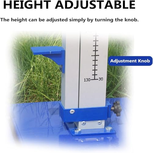 Soportes de salto altos ajustables, verticales de aluminio portátiles con base rodante, configuración rápida de altura para entrenamiento y competición, marcas de escala claras, 30-230 cm