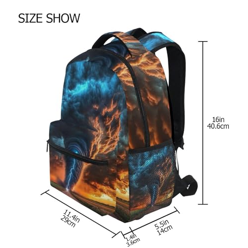 Huge Tornado Backpack Laptop Tablet Travel School Bag with Name Tag for Boys Girls Teens3