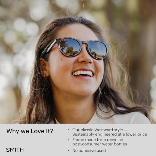SMITH Westward Core Sunglasses with Polarized Lenses – Men’s & Women’s Performance Sunglasses for Active Days, Sports & Running – Matte Pacific Crystal Frame, Polarized Gray Green Lenses
